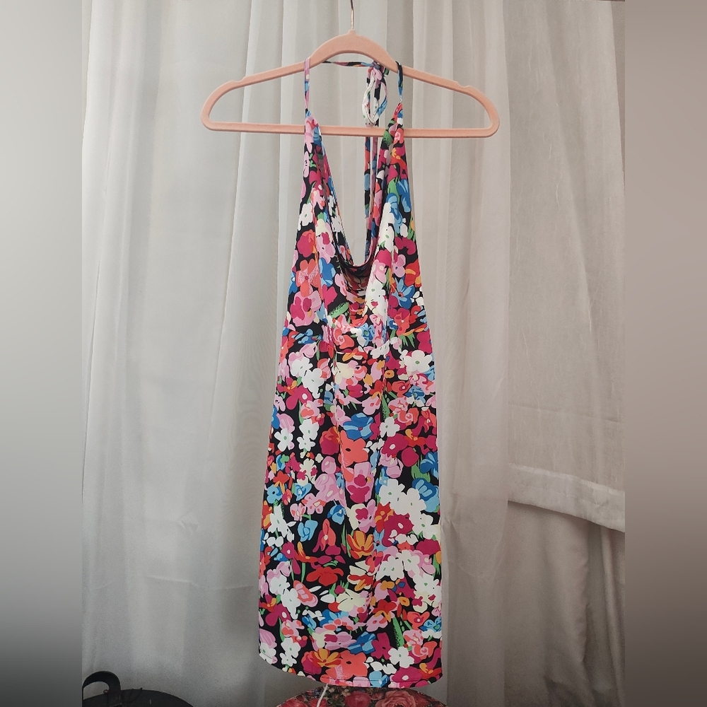 Floral Halter Mini Dress